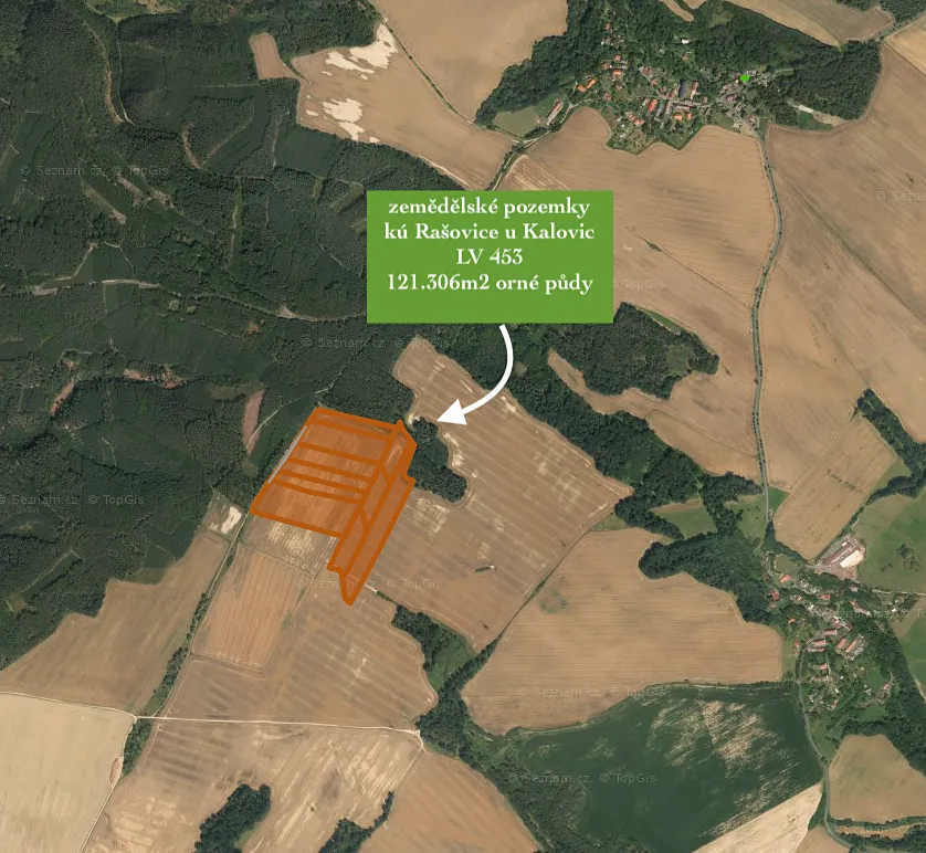 Prodej pole 121306 m²